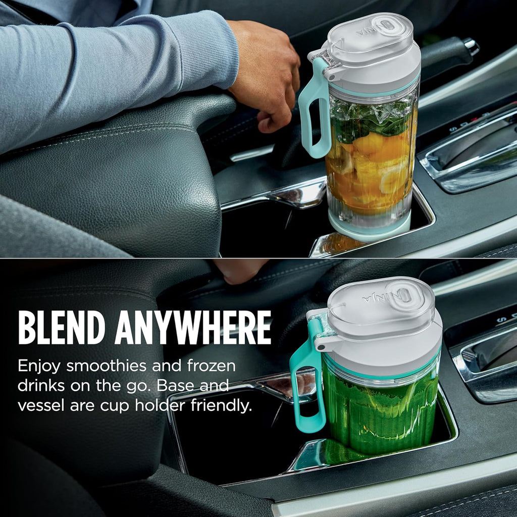 Ninja Blast Max, Portable Blender + Twist & Go, Personal Smoothie, Blend, Ice Crush, 3 Programs, Cordless, 22oz removable Vessel, Dishwasher Safe, Leakproof, Sea Glass, BC251MT