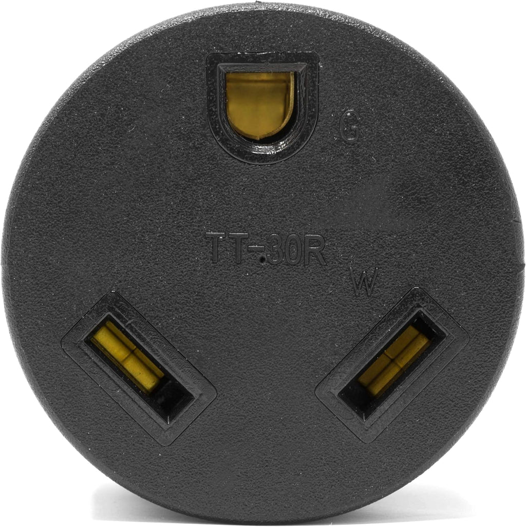 WEN GNA030, NEMA L5-30P Twist-Lock Power Plug to TT-30R Ready Outlet 120V 30-Amp 3600-Watt Generator to RV Adapter, Black