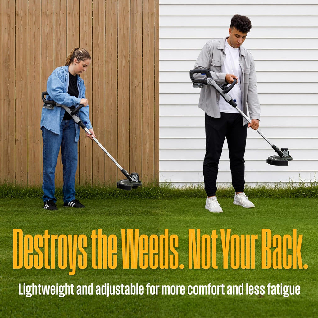Westinghouse 20V 2-in-1 Cordless String Trimmer and Edger, 12 Inch Cutting Path with 2.0Ah Battery and Charger