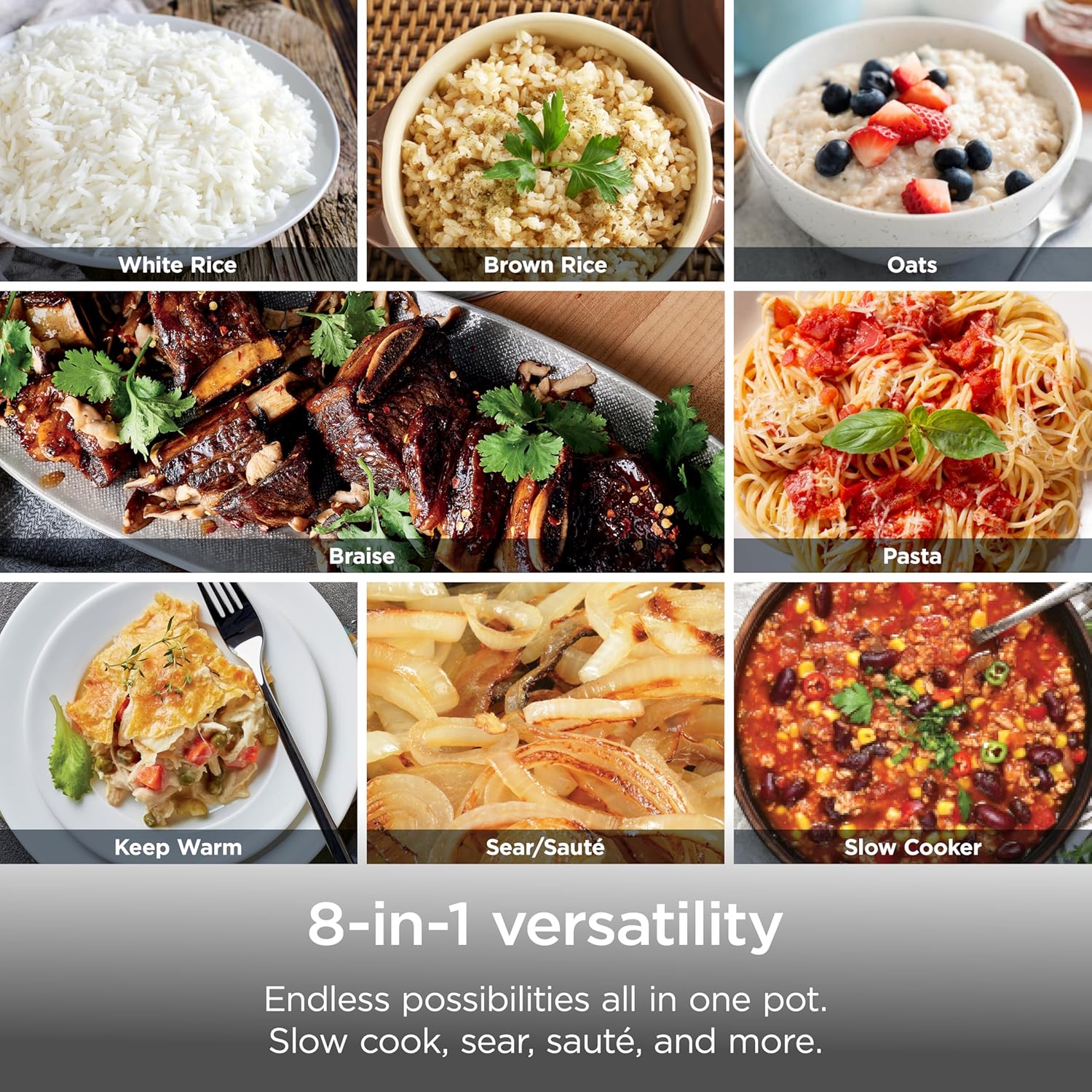 Ninja MC1101 Foodi Everyday Possible Cooker Pro, 8-in-1 Versatility, One-Pot Faster Cooking Replaces 10 Tools, Family-Sized Capacity with Adjustable Temp Control, 6.5 quarts, Midnight Blue