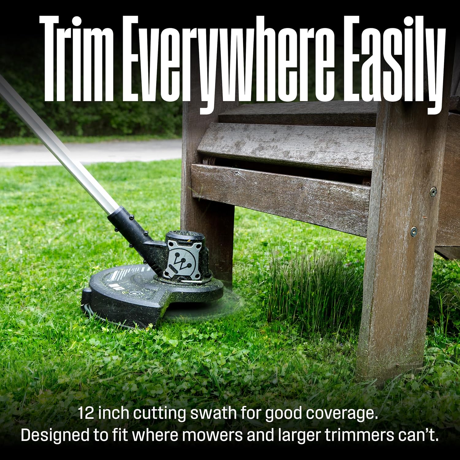 Westinghouse 20V 2-in-1 Cordless String Trimmer and Edger, 12 Inch Cutting Path with 2.0Ah Battery and Charger