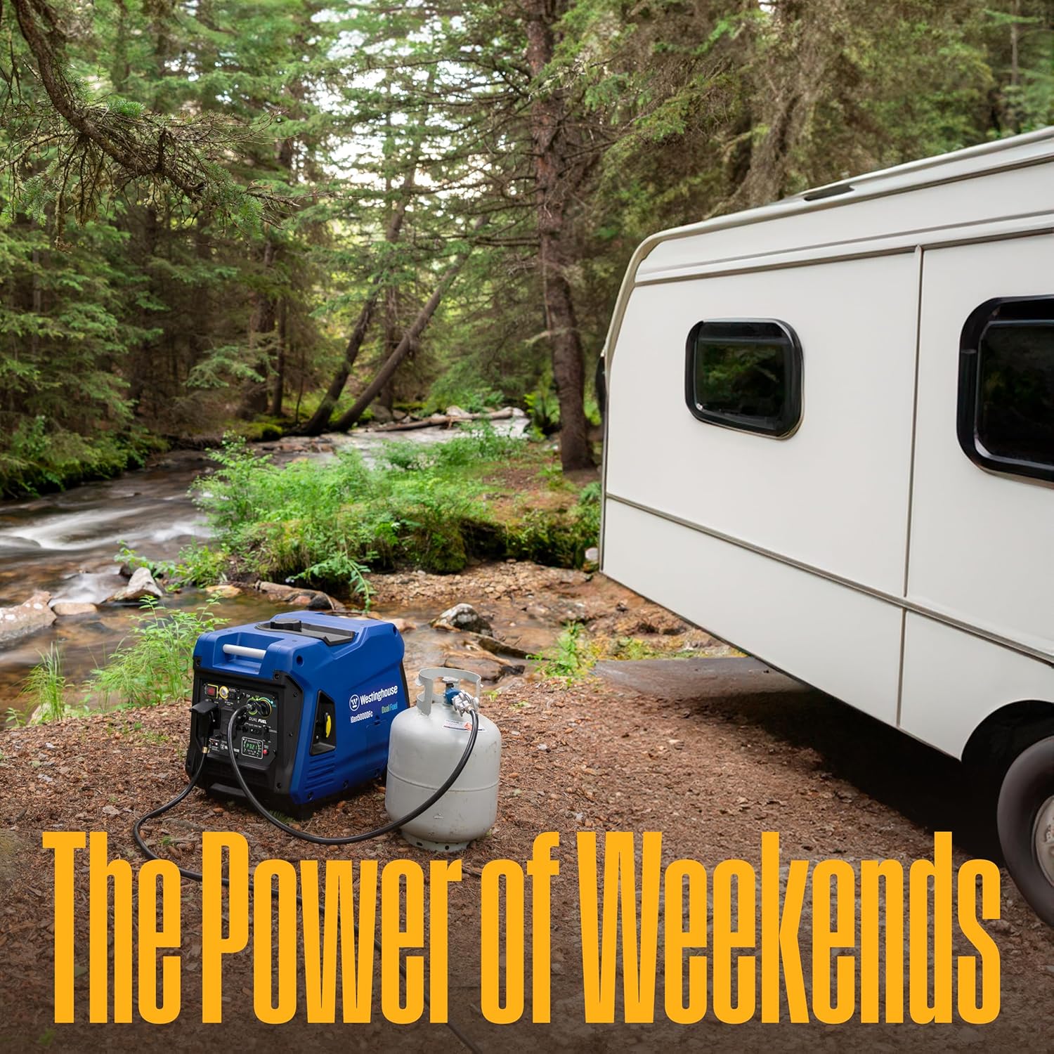 Westinghouse 5000 Peak Watt Super Quiet Dual Fuel Portable Inverter Generator, Remote Electric Start, Gas & Propane Powered, RV Ready, CO Sensor, Parallel Capable
