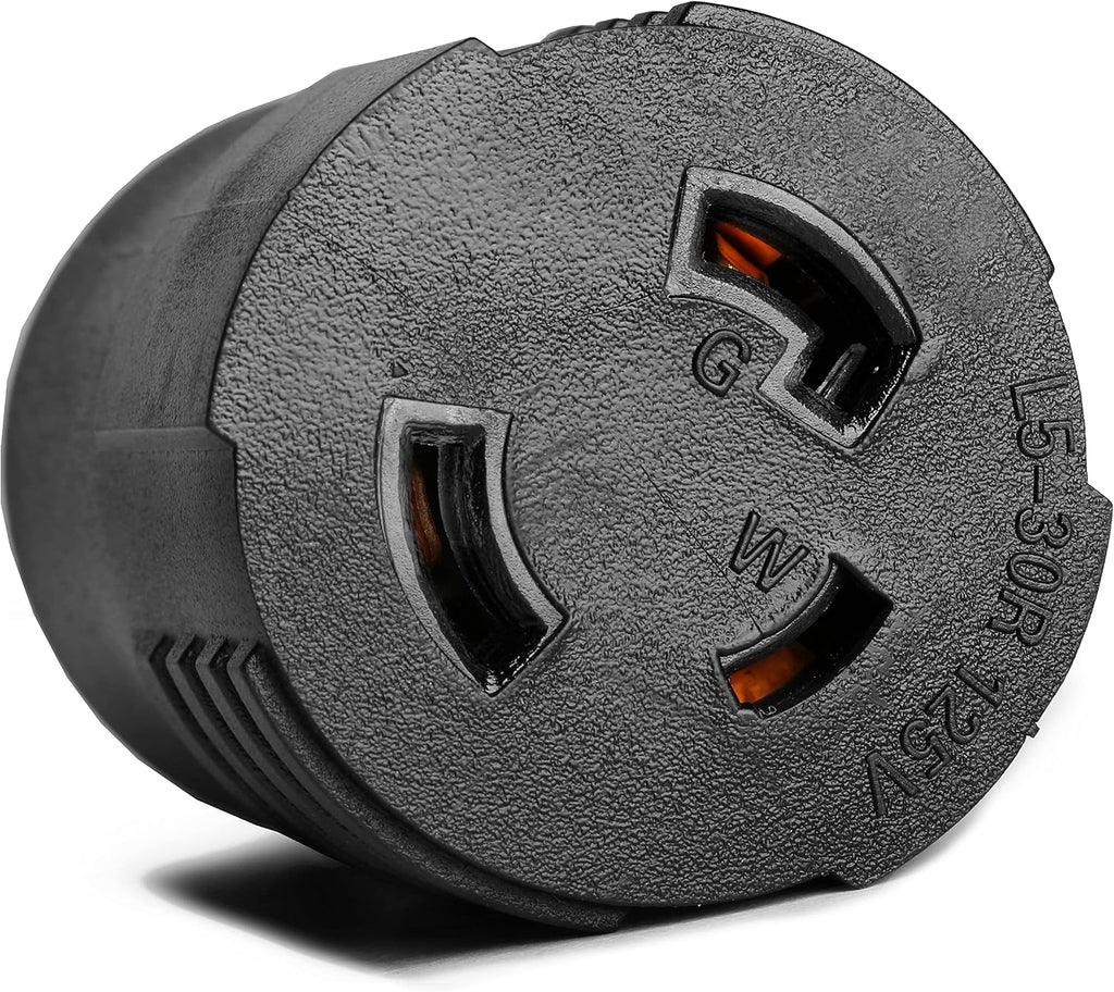 WEN GNA530 TT-30P RV Plug to NEMA L5-30R Twist-Lock Outlet 120V 30-Amp 3600-Watt Adapter