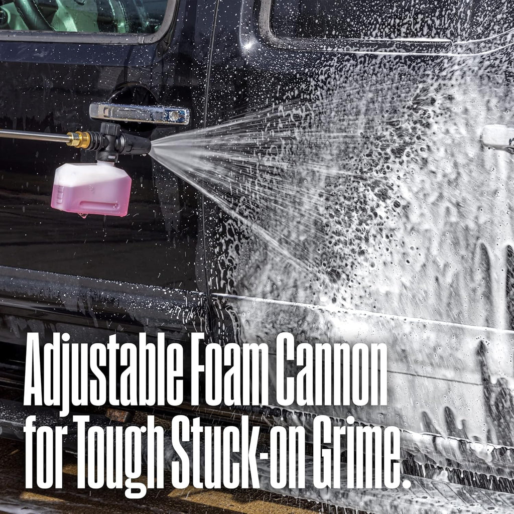 Westinghouse ePX3100v Electric Pressure Washer, 2100 Max PSI 1.76 Max GPM, Built-in Carry Handle, Detachable Foam Cannon, Pro-Style Steel Wand, 3-Nozzle Set, for Cars/Fences/Driveways/Home/Patios