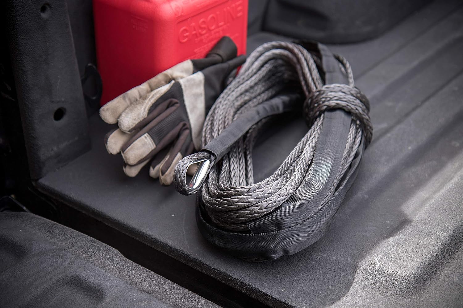 Champion 85-Foot Gray Dyneema® Synthetic Winch Rope for 8000-12,000-lb. Truck/SUV Winches