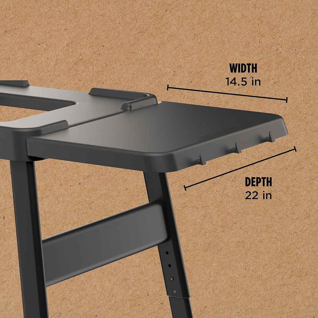 Ninja XSKUSSDTBL Woodfire Attachable Side Table, Compatible with Ninja Woodfire Universal Stand, Side Utensil Holder, Left or Right Compatible, Weather-Resistant, Black